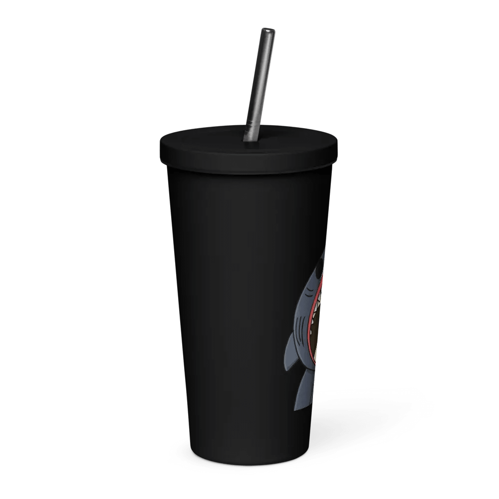 Insulated Tumbler with a Straw - Shark product image (4)