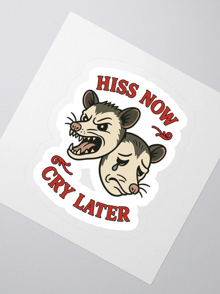 Hiss Now Cry Later Sticker product image (2)