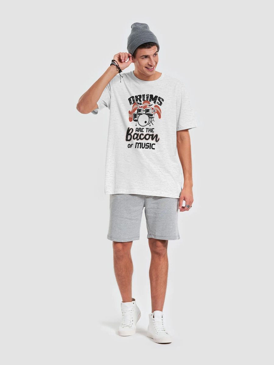 Drums Are the Bacon of Music – Graphic Tee for Musicians Who Love Bacon and Drums product image (7)