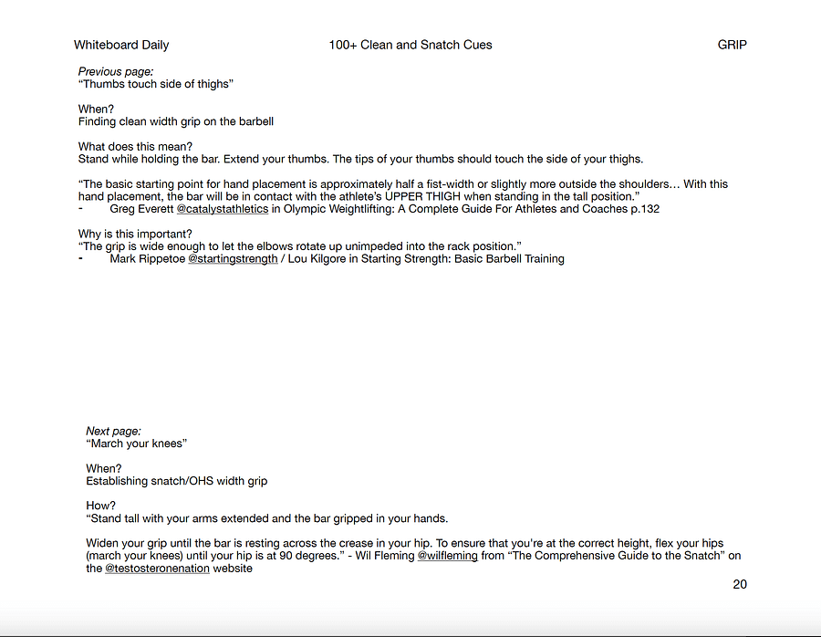 eBook: 100+ Clean & Snatch Cues - Volume 1 product image (8)