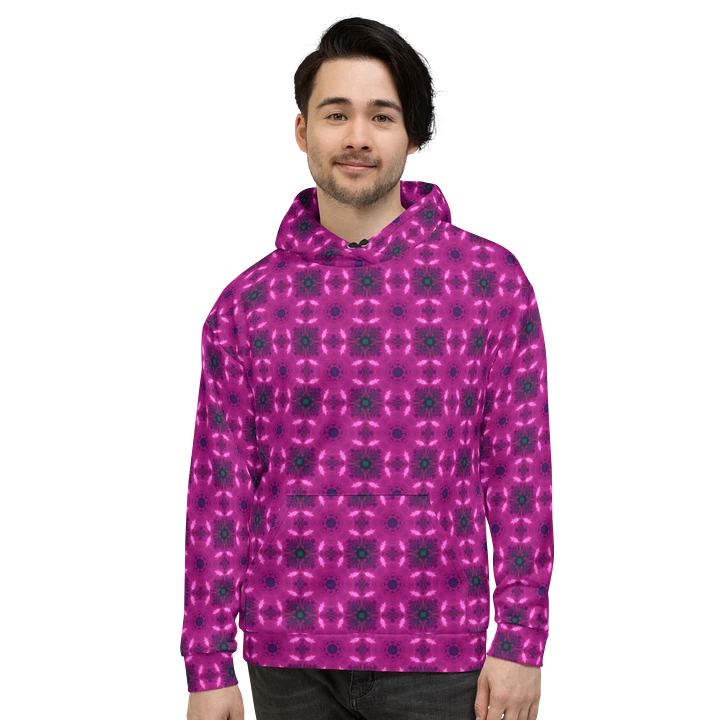 Abstract Raspberry Modern Pattern Unisex All Over Hoodie product image (1)