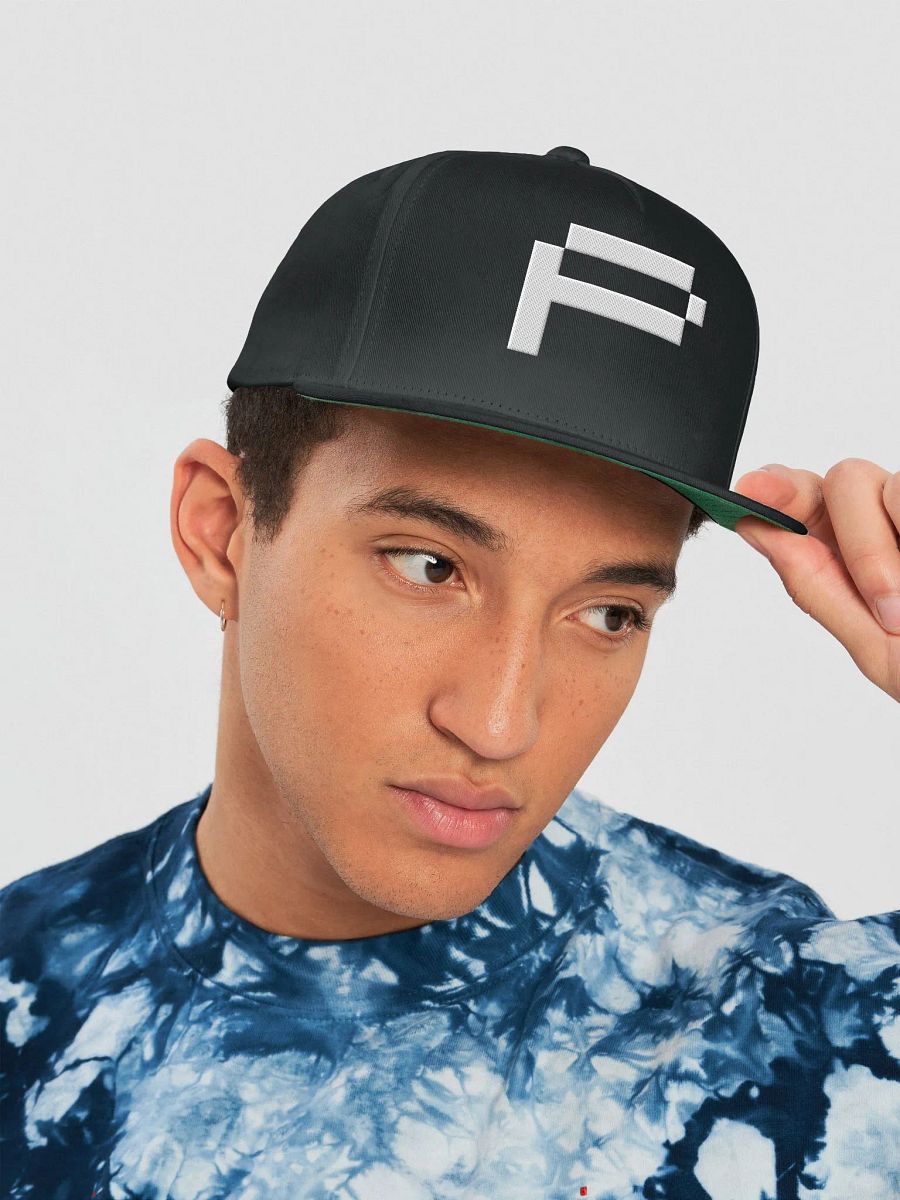 Pix Stitch 'P' White Flat Snapback Cap product image (24)