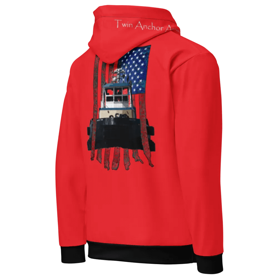 Red Pacific Titan tug & CE Flage Hoodie product image (9)