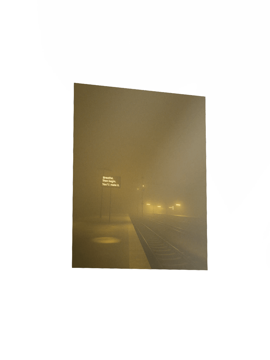 "Breathe, then begin." Matte Poster product image (14)