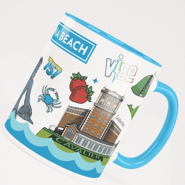 Virginia Beach Coffee Mug - Color Inside product image (1)