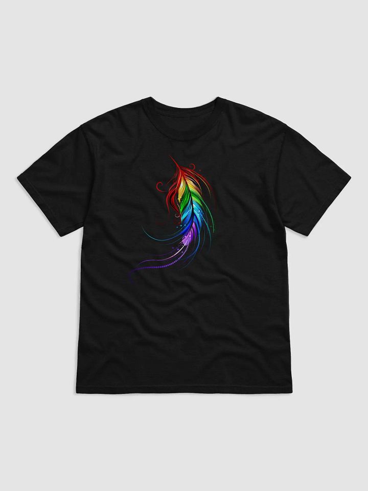 Whimsical Rainbow Feather T-Shirt product image (2)