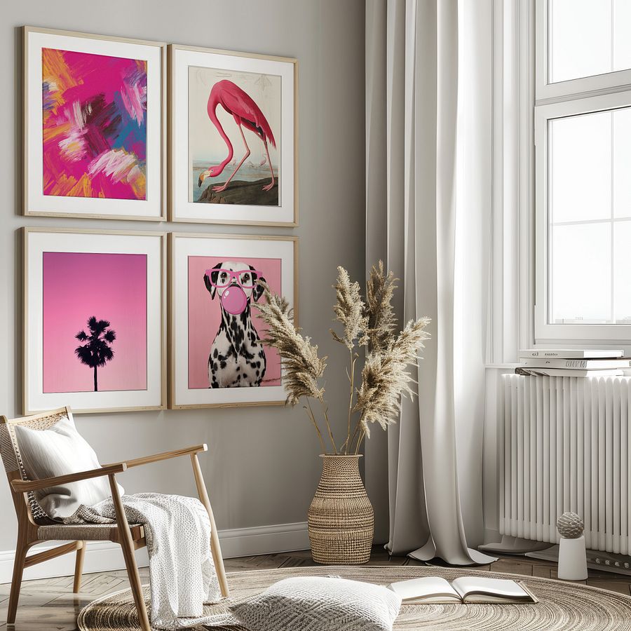 Maximalist Pink Bubblegum Gallery Wall Set of 11 DIGITAL Prints product image (6)