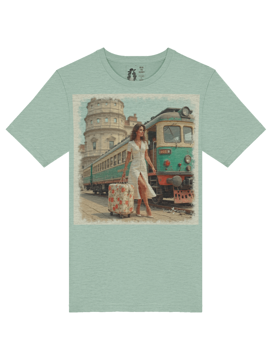 Retro Train Journey T-Shirt - Elegant Escape product image (40)