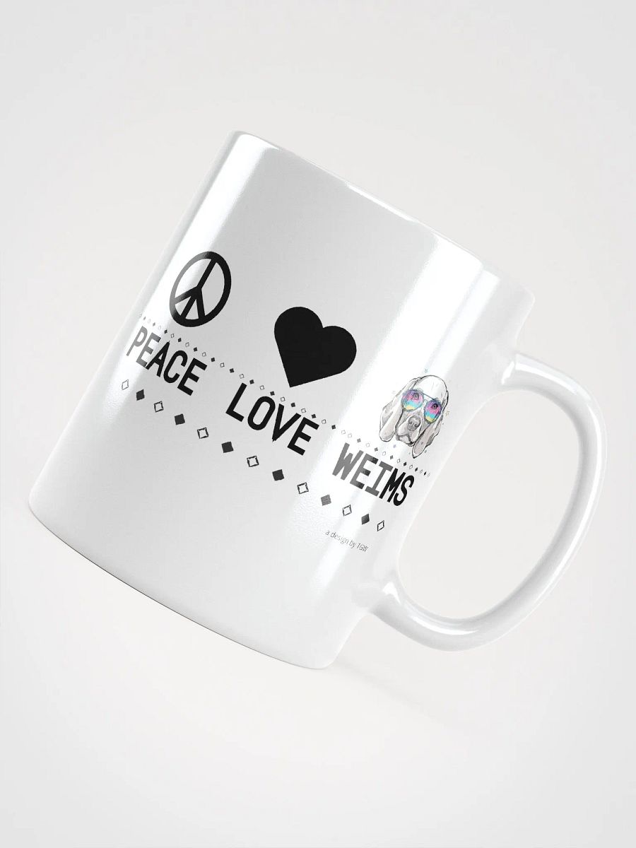 Peace Love Weims - White Glossy Mug product image (3)