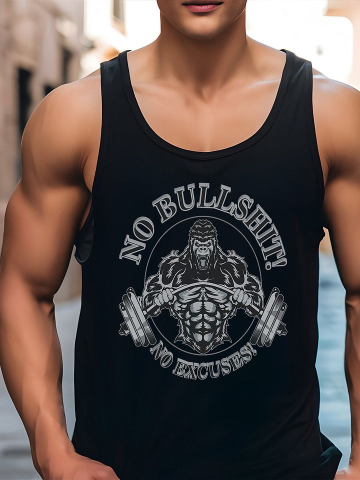 Workout Gym Fitness No Bullshit No Excuses Weightlifting Tshirt and Gifts Tanktop product image (1)