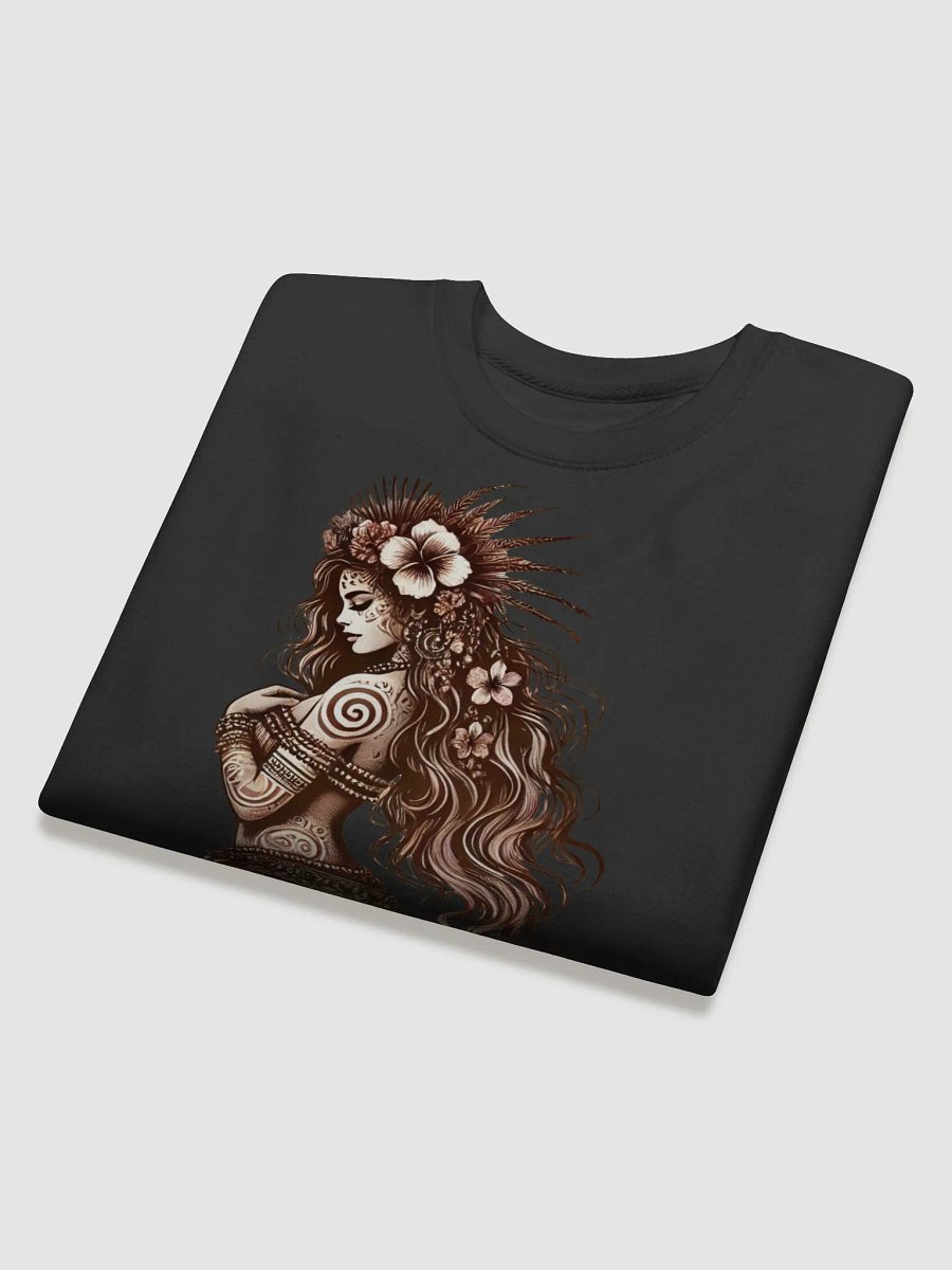 Polynesian Art Tribal T-Shirt, Island Goddess Design, Hawaiian Tropical Sweater, Beach Vacation Top, Ocean Graphic Tee product image (4)