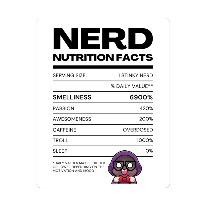 Nerd Label Magnet product image (1)