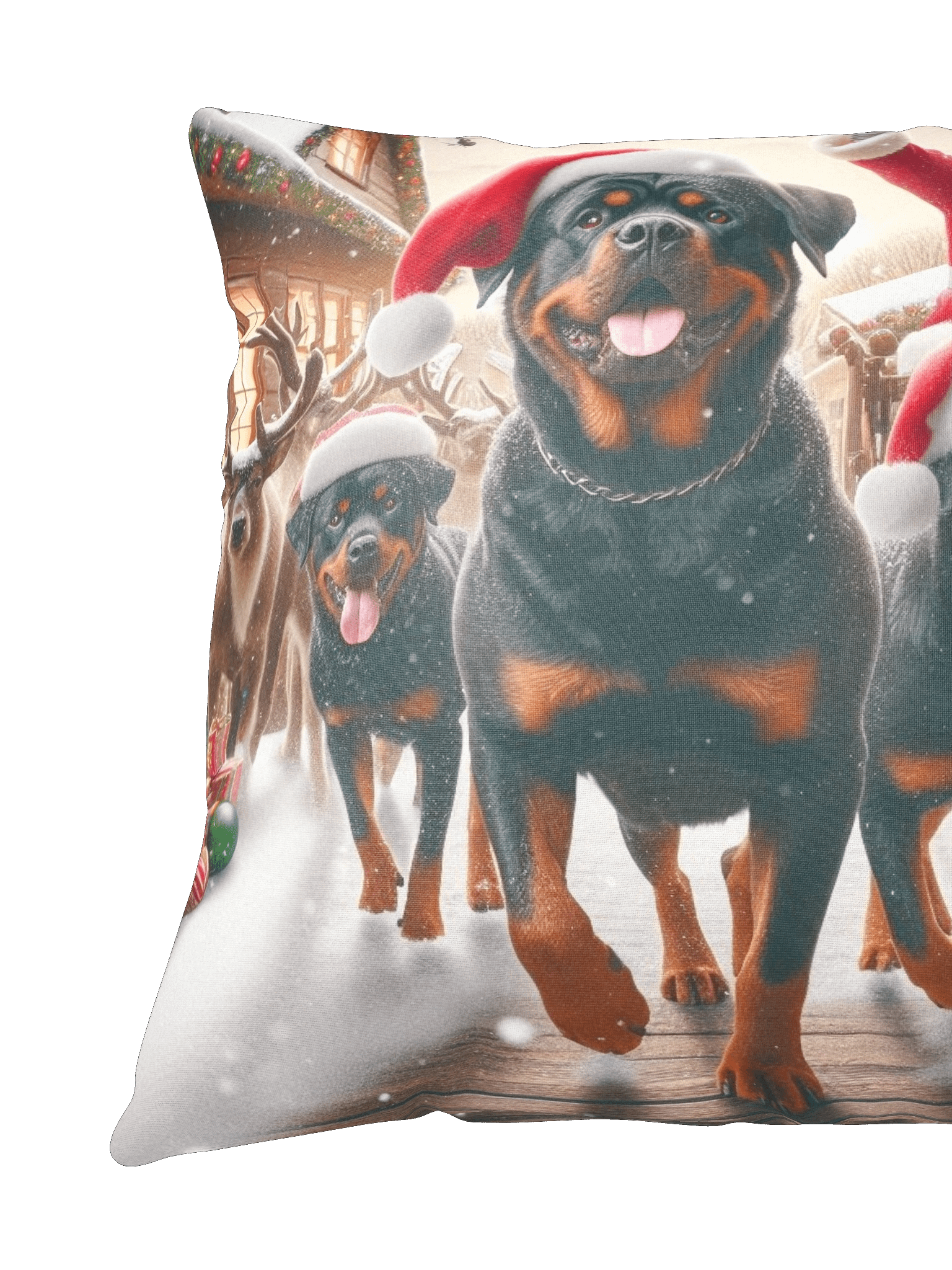 Rottweiler Santa Paws Festive Pillow product image (5)
