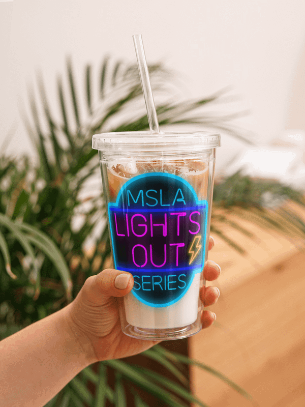 MSLA Lights Out - Double Wall Clear Plastic Tumbler product image (1)