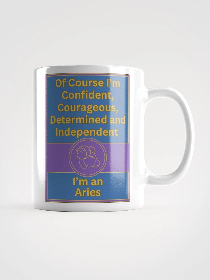 Of Course I’m Aries Zodiac Sign Mug, Zodiac Sign Vibes Mug, Aries Mug, Astrological Mug product image (2)