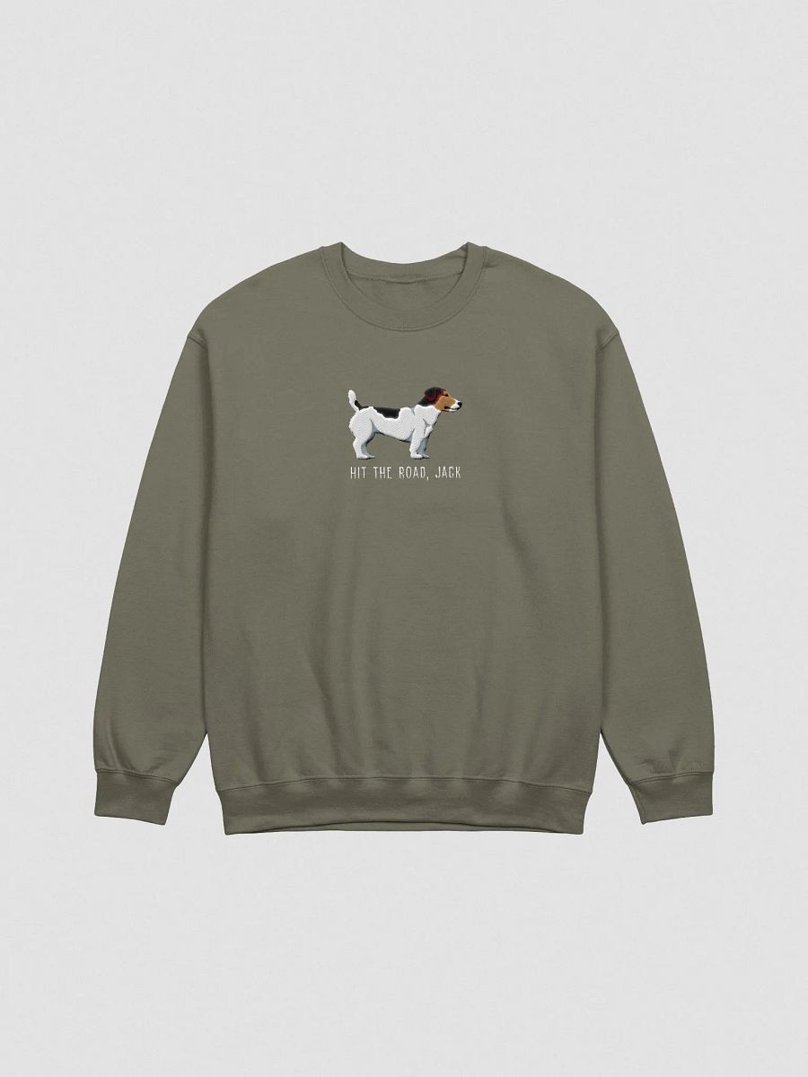 Hit the Road, Jack Sweatshirt (Embroidered) of a Jack Russell Terrier(Tricolor) product image (4)