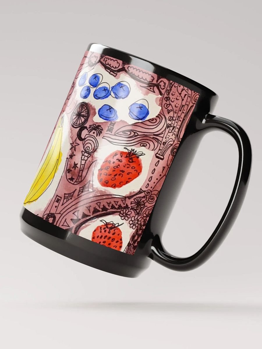 FRUIT FOR THOUGHT black glossy mug product image (3)