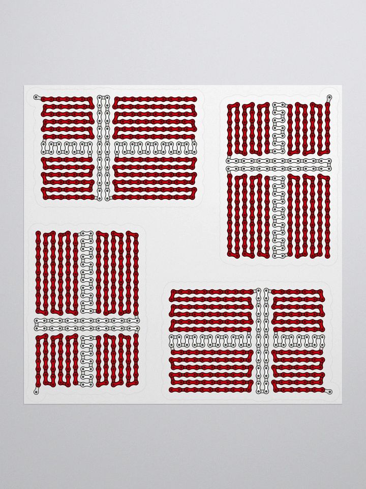 Denmark Bike Chain Flag Sticker 4 Pack product image (1)