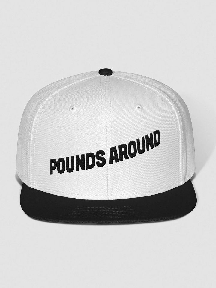 POUNDS AROUND WHITE AND BLACK SNAPBACK product image (1)