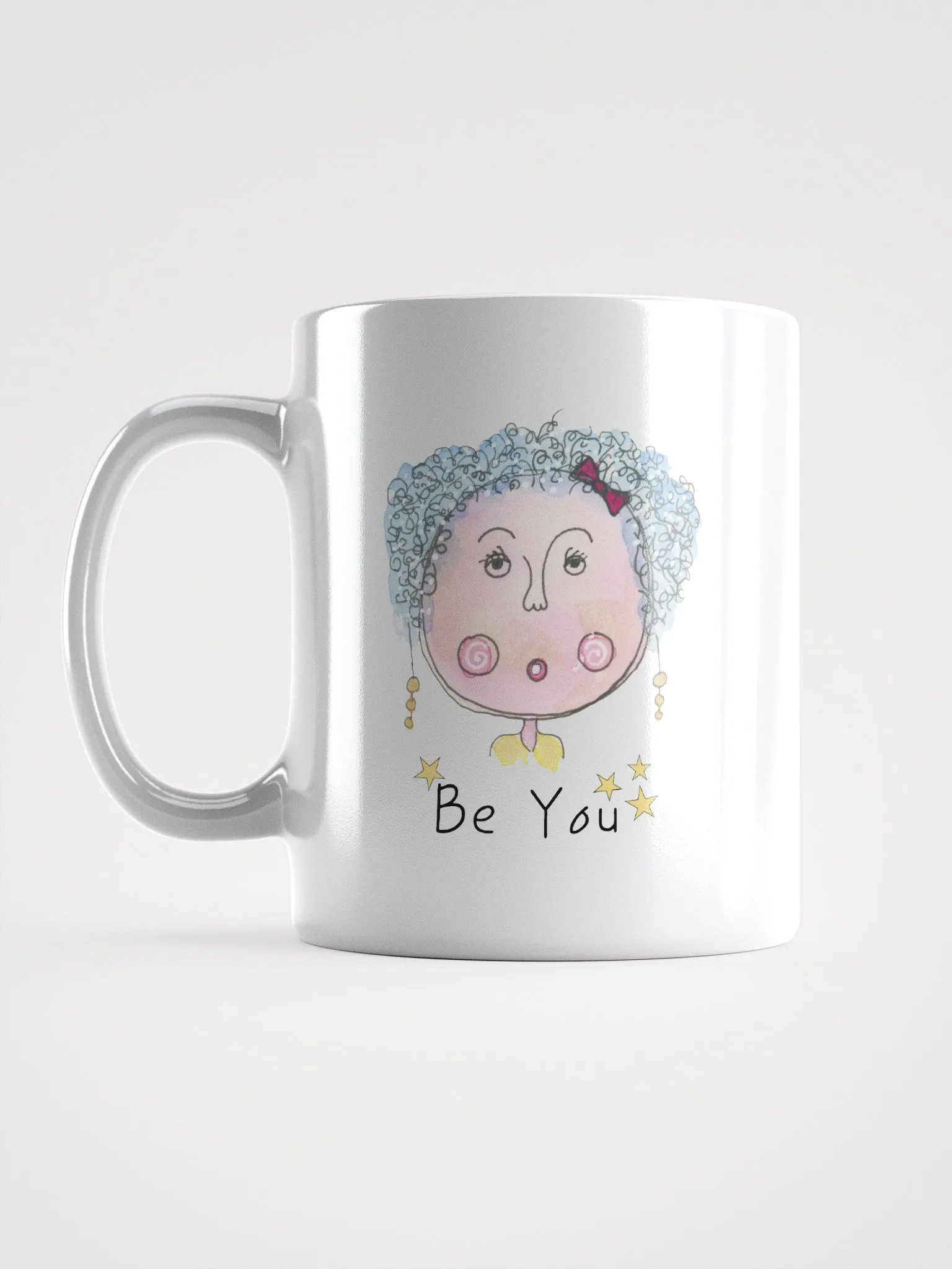 Whimsical Be You Character White Glossy Mug product image (1)