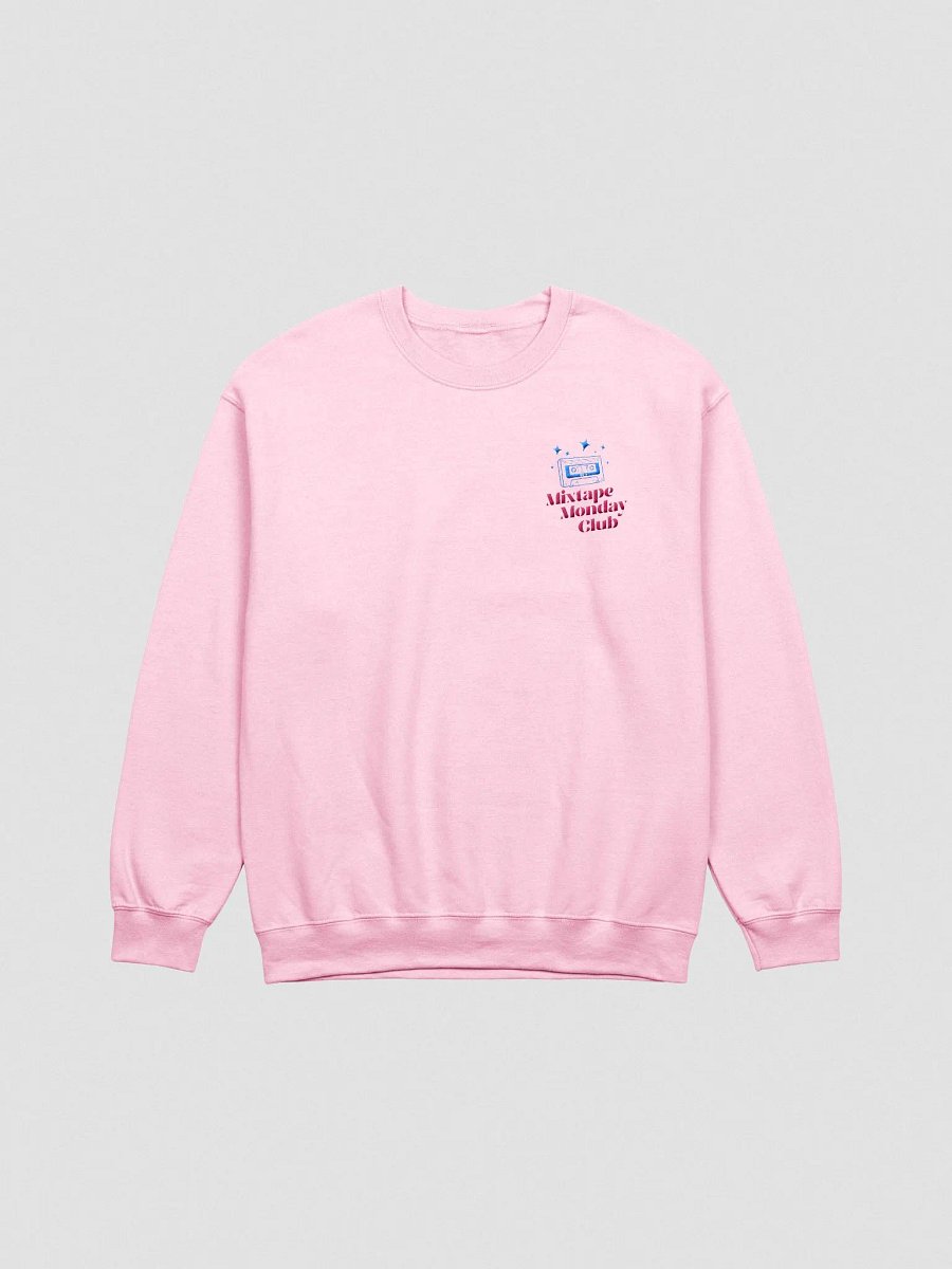 Mixtape Monday Club Embroidered Sweatshirt // Blue & Pink product image (4)