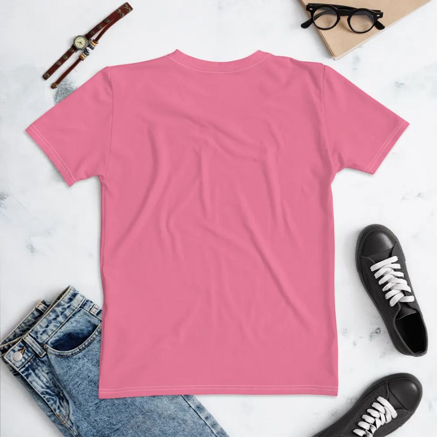 Plain Rosy Pink Soft Summer Women's Crewneck Polyester Heavyweight Premium T-Shirt by Treasure Pie product image (2)