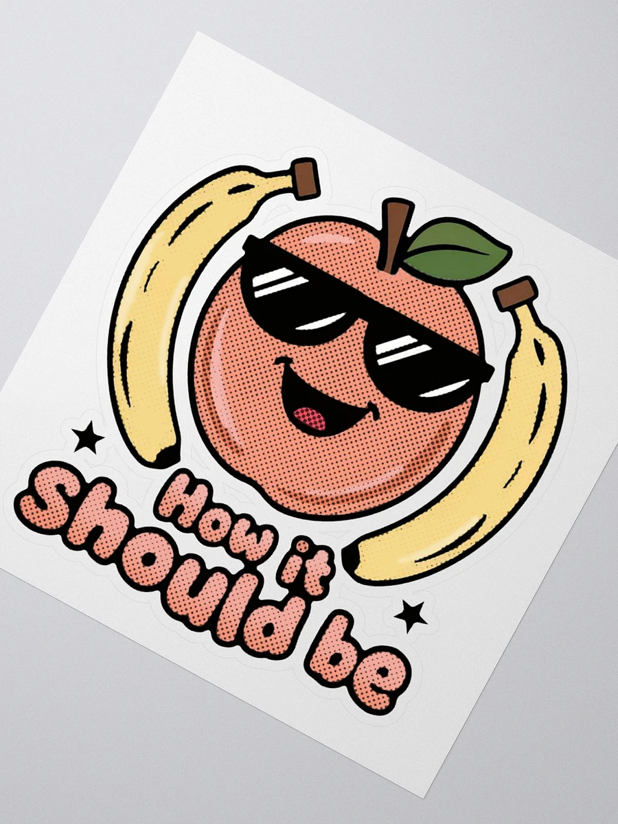 A peach and two bananas sticker hotwife innuendo product image (4)