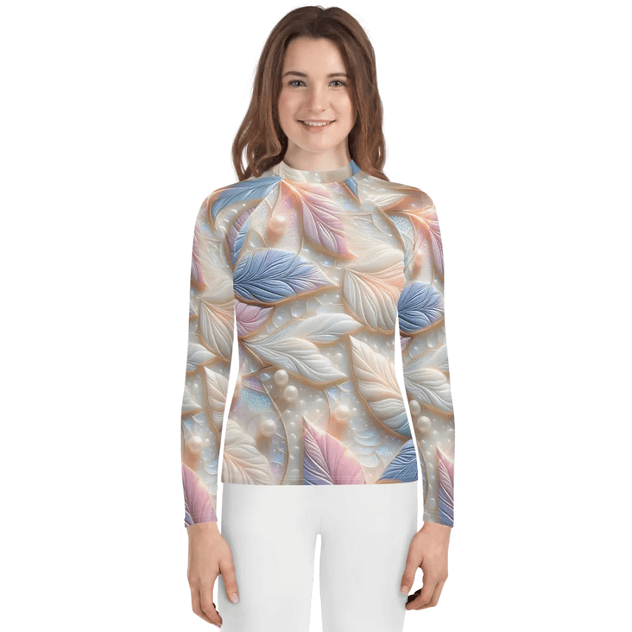 Dreamy Feathers Youth Rash Guard product image (1)