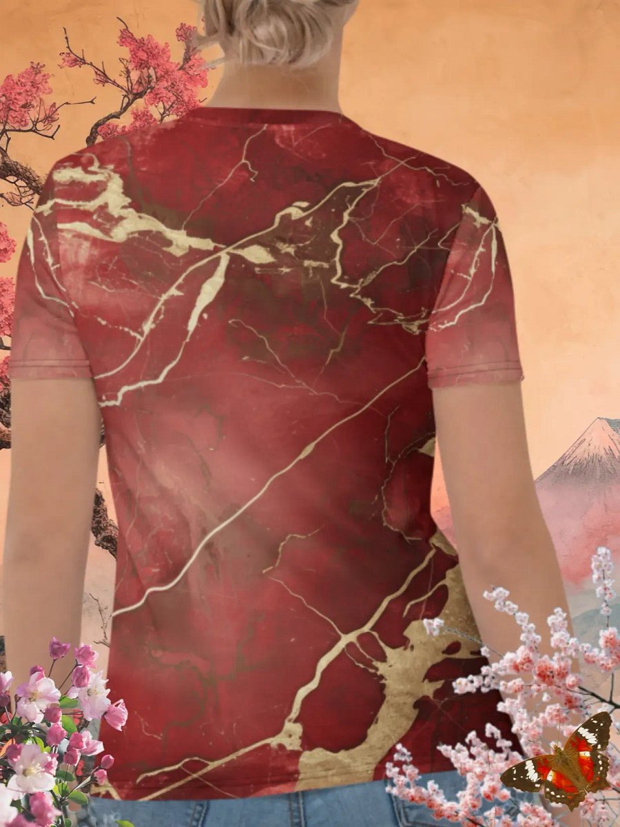 Red Marble Print T-Shirt product image (4)
