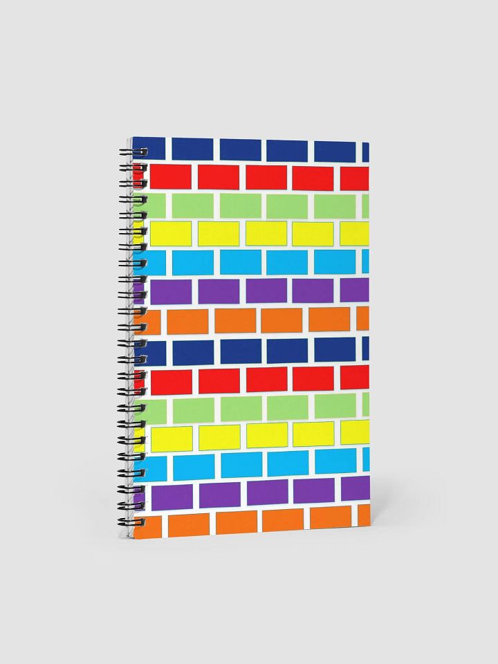 Multi-colored Brick Wall - Artistic Pattern Design Spiral Notebook product image (1)