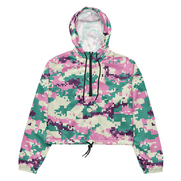 Pixelated Camo Chic Cropped Windbreaker product image (3)
