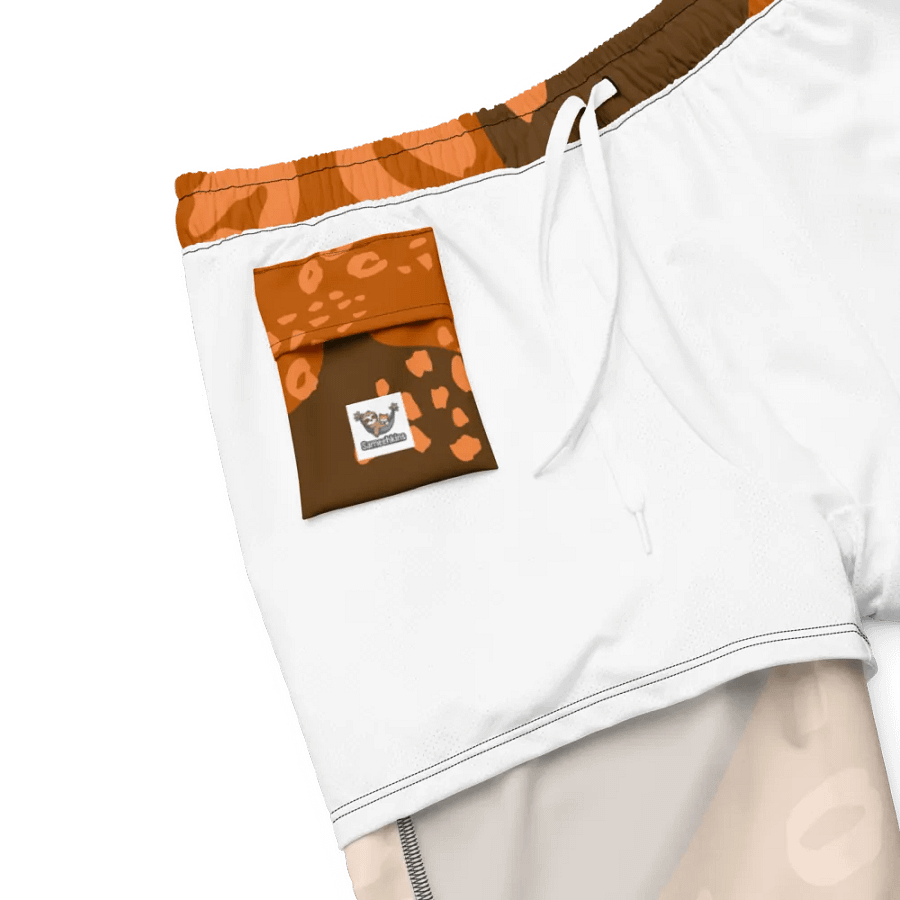 Orange Leopard Print Paradise Swim Shorts product image (6)