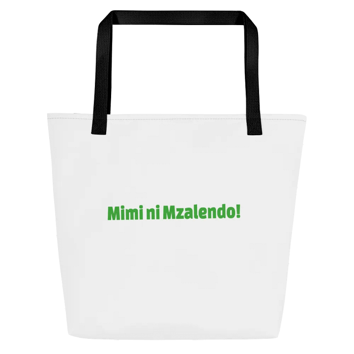 Mzalendo Halisi Kenya Flag Colours Large Tote Bag w/Pocket product image (2)
