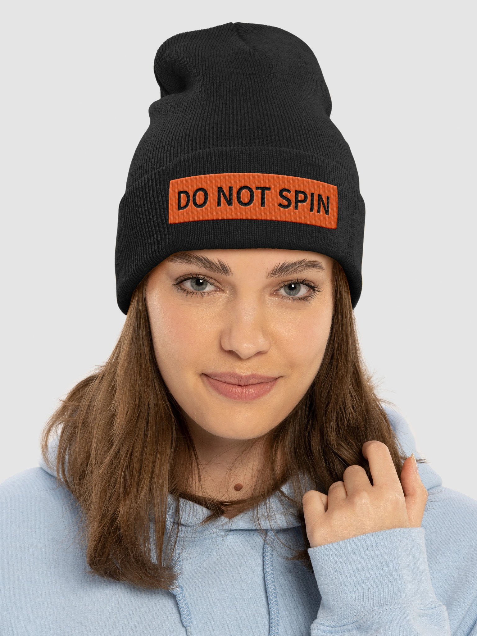 DO NOT SPIN label embroidered beanie product image (15)