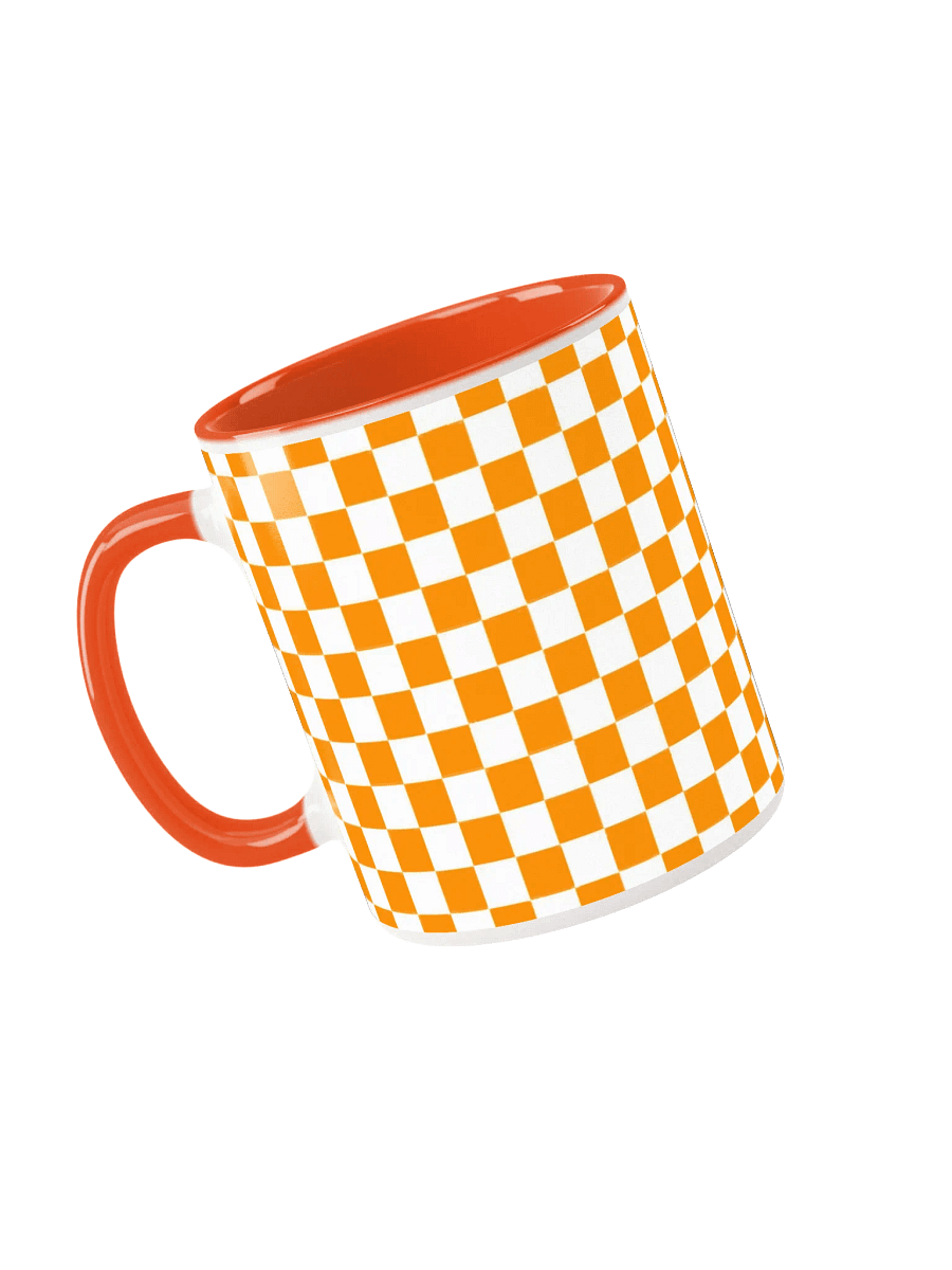 Checkered! Orange and White Checkers Mug product image (31)