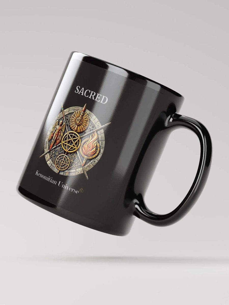 Sacred | Black Glossy Mug product image (3)