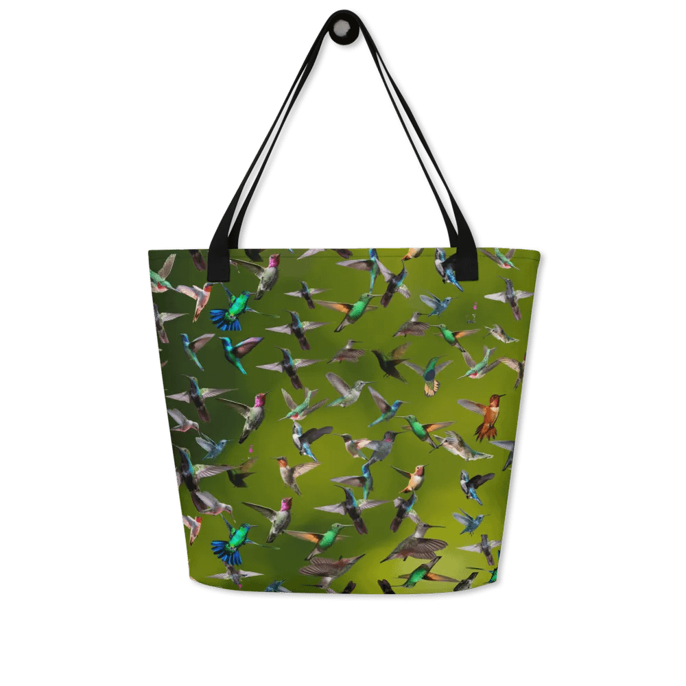 hummingbird All-Over Tote Bag for birders moms dads friends product image (5)