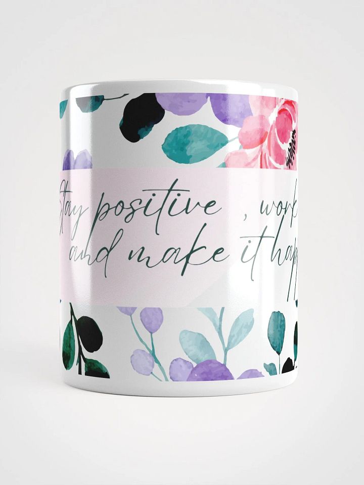 Floral Motivation White Glossy Mug product image (1)
