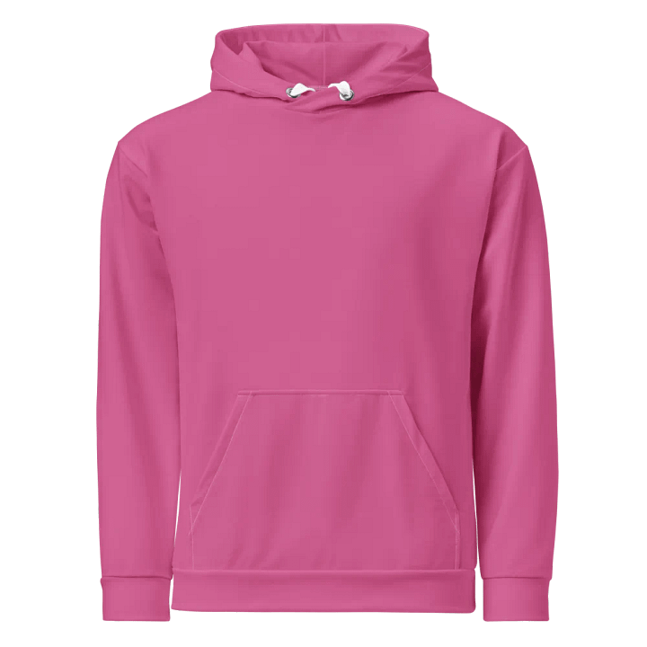 Plain Medium Pink Light Summer Unisex Recycled Polyester Heavyweight Premium Hoodie by Treasure Pie product image (1)