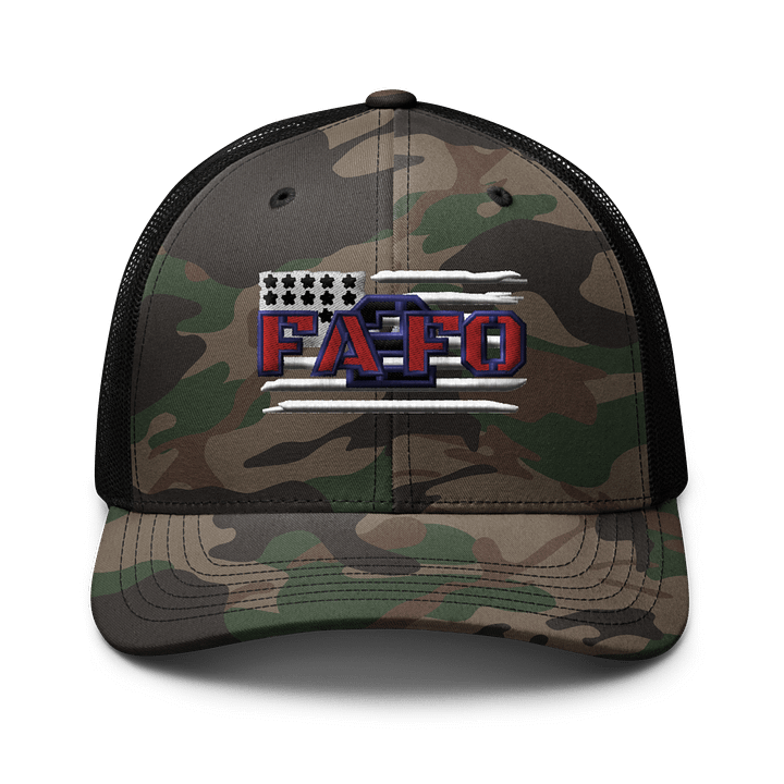 FA2FO American Flag Camo Trucker Hat product image (1)