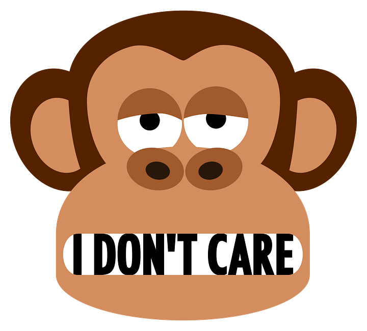 Rude Bored Monkey Doesn't Care T-Shirt product image (2)