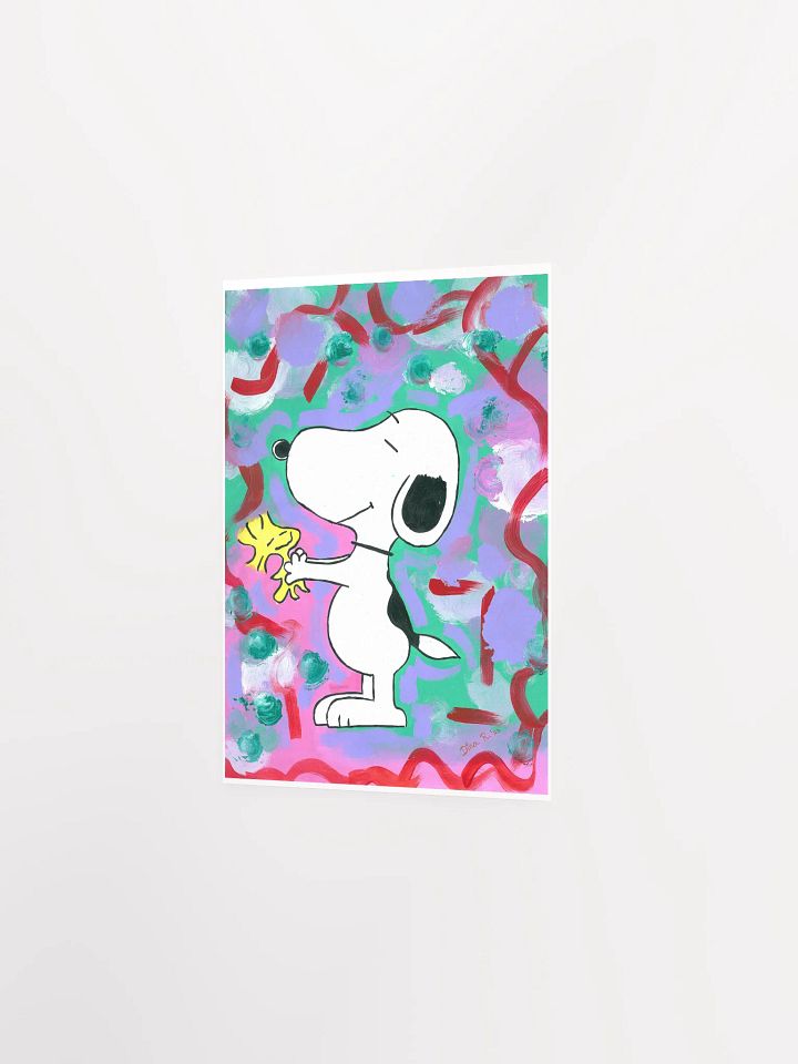Snoopy - (art by Dina R.) - acrylic painting picture - Enhanced Matte Paper Poster (in) product image (8)