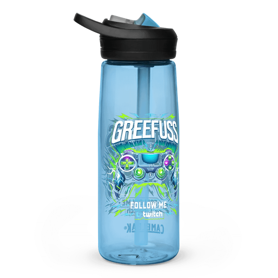 Neon Gaming Wings Sports Water Bottle product image (4)