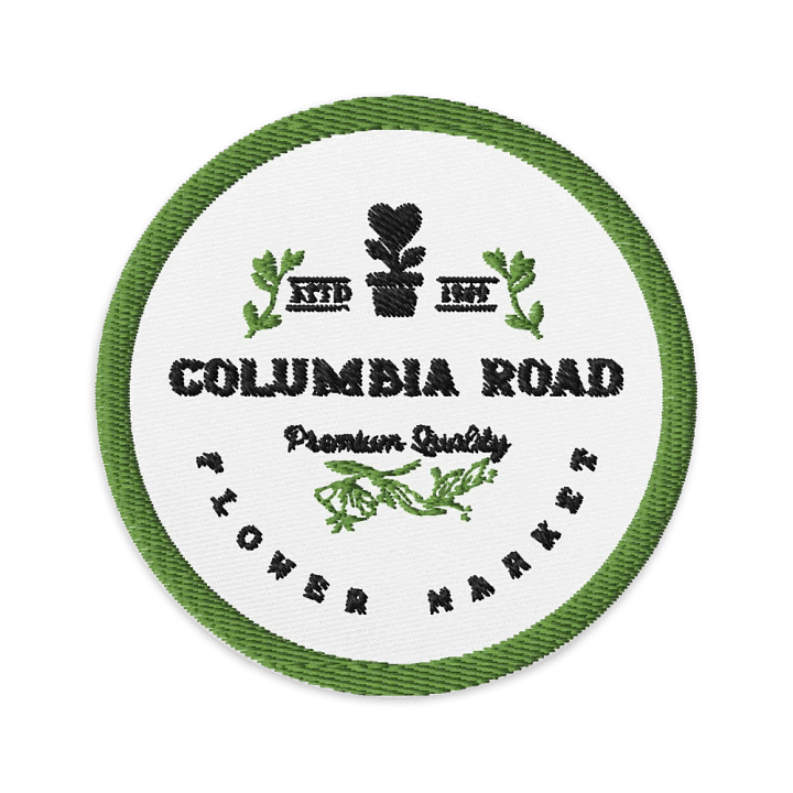 Columbia Road Market Embroidered Patch (White/Green Circle) product image (1)