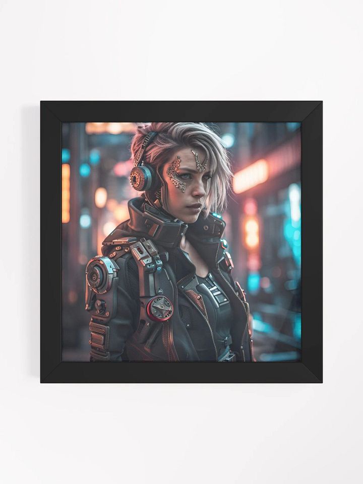 Framed Cyberpunk Female Poster product image (4)
