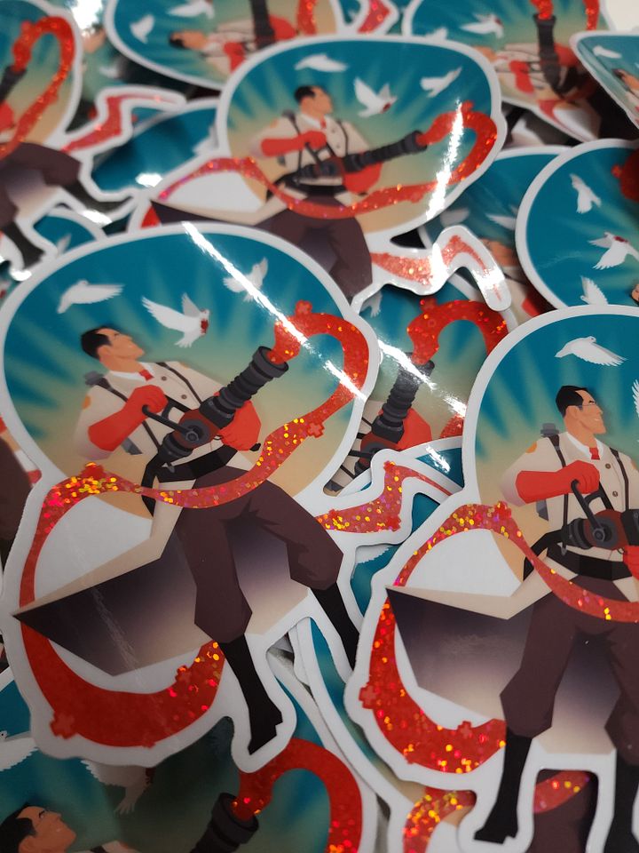 Team Fortress 2 Medic Glitter Sticker product image (2)