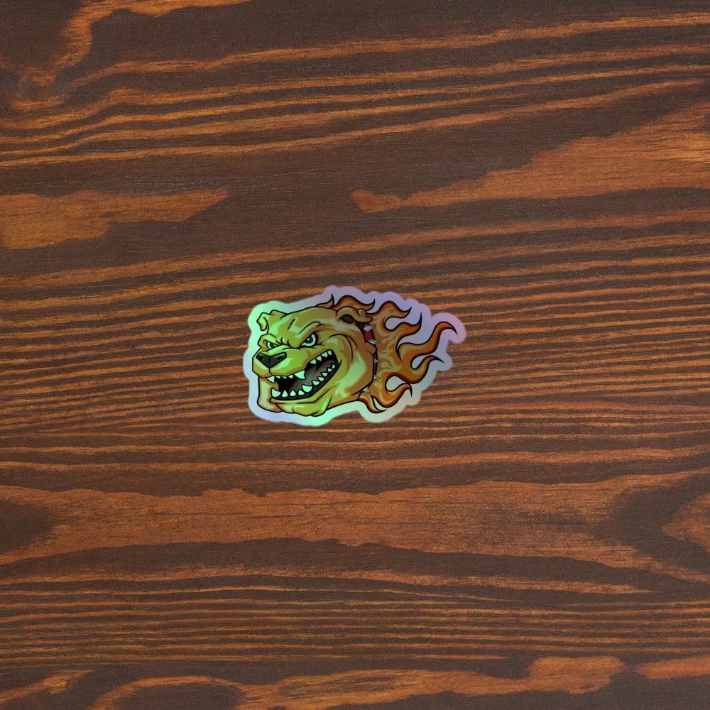 Angry Flaming Bulldog Sticker product image (3)
