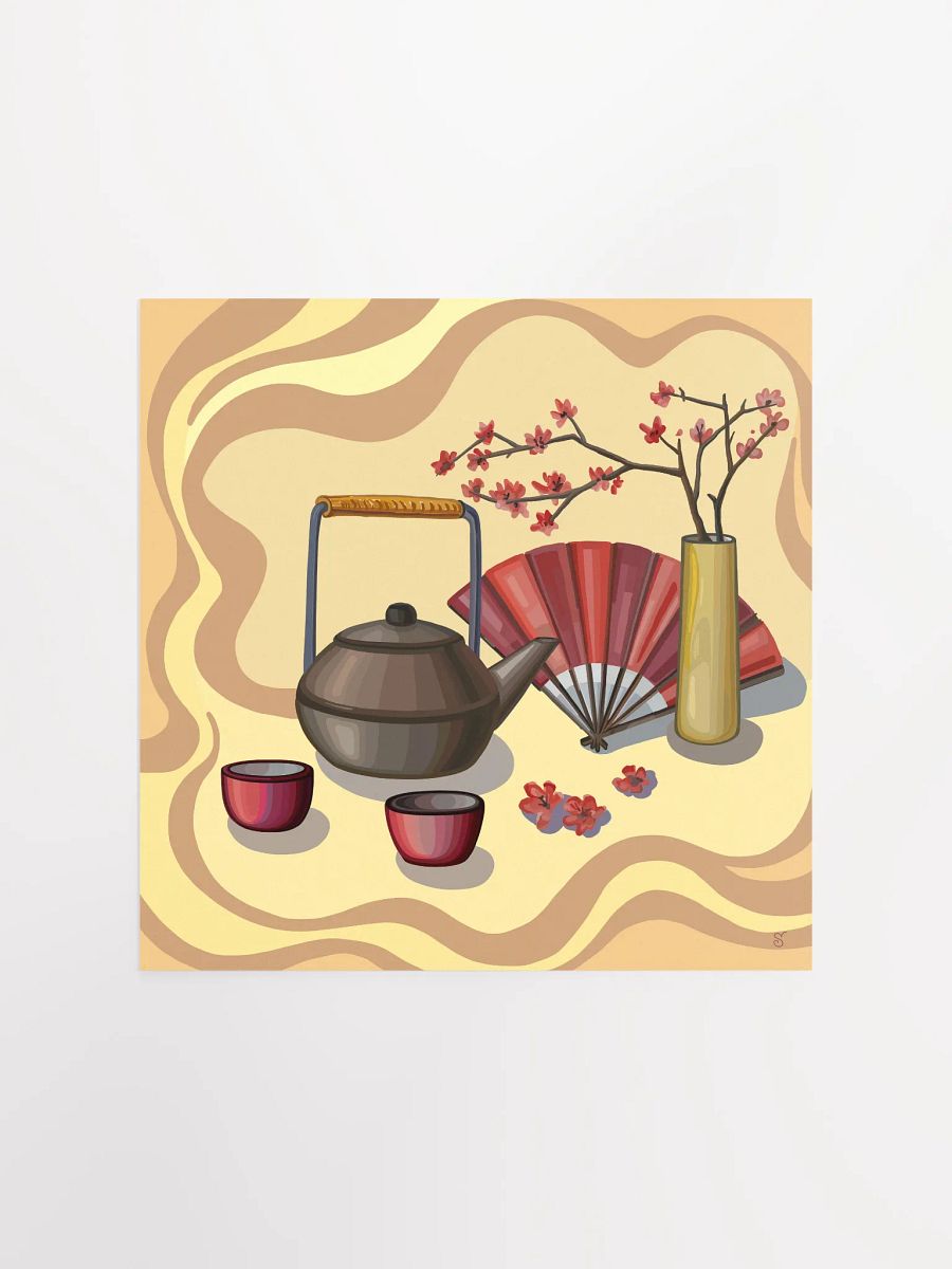 Tranquil Blossom Teatime Poster - Coffee Shop No. 7 product image (1)