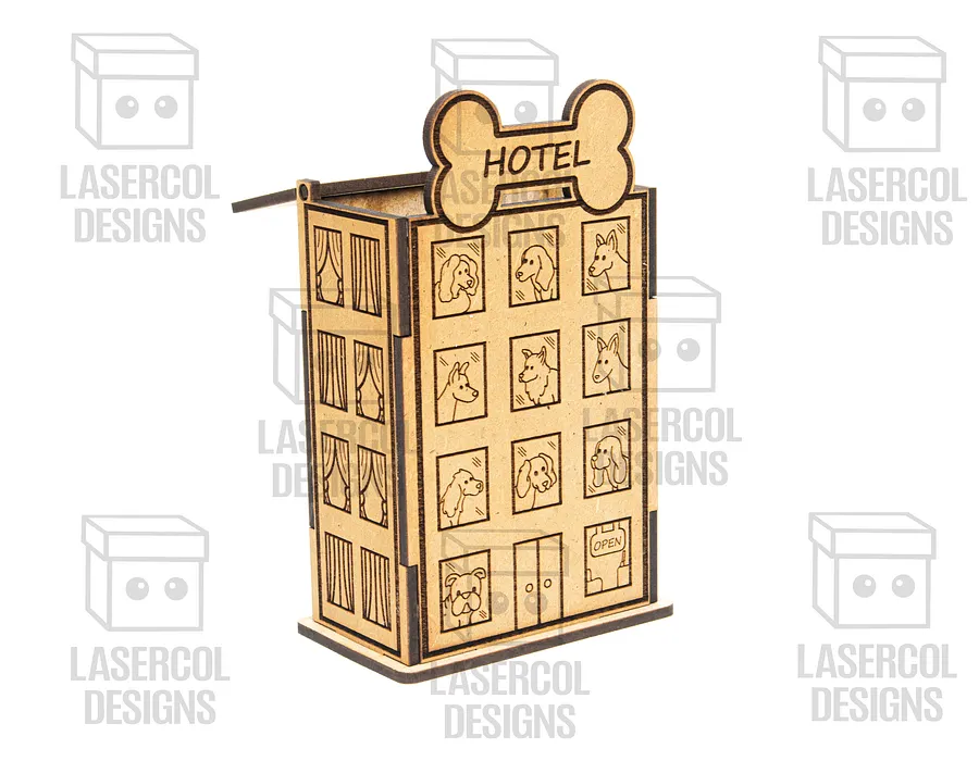 Dog Hotel Box Paint Kit DIY Cut Outs - Laser Cut Files product image (3)