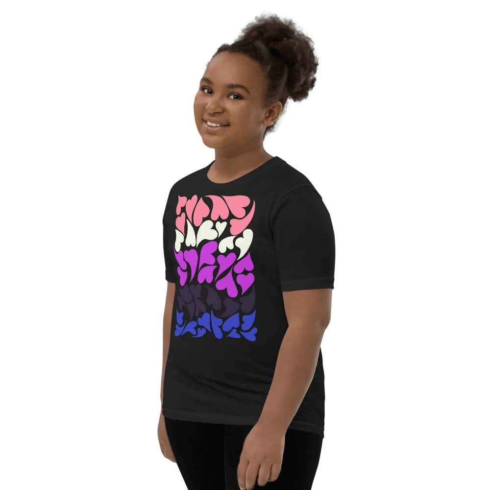 Nestled PRIDE Genderfluid T-shirt (Youth) product image (14)